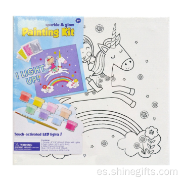 Kit de pintura de lona y brillo para niños